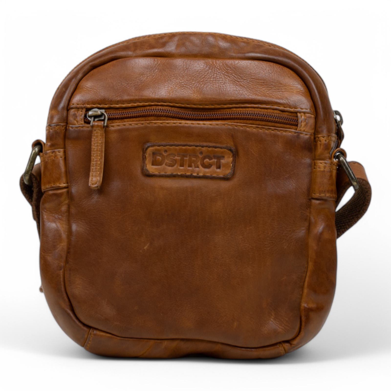 DSTRCT Leather Bag Harrington Road Crossover Cognac