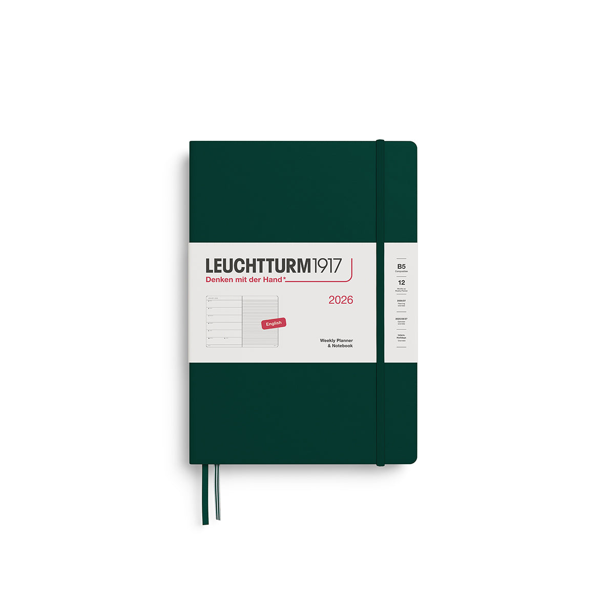 Leuchtturm 2026 Agenda Hardcover Composition B5 Week + Notities