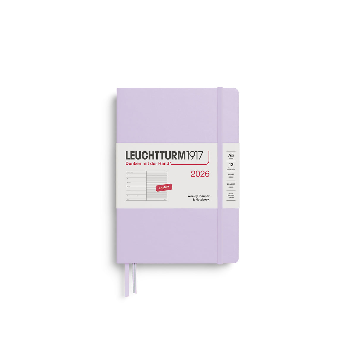 Leuchtturm 2026 Agenda Hardcover Medium A5 week + Notities