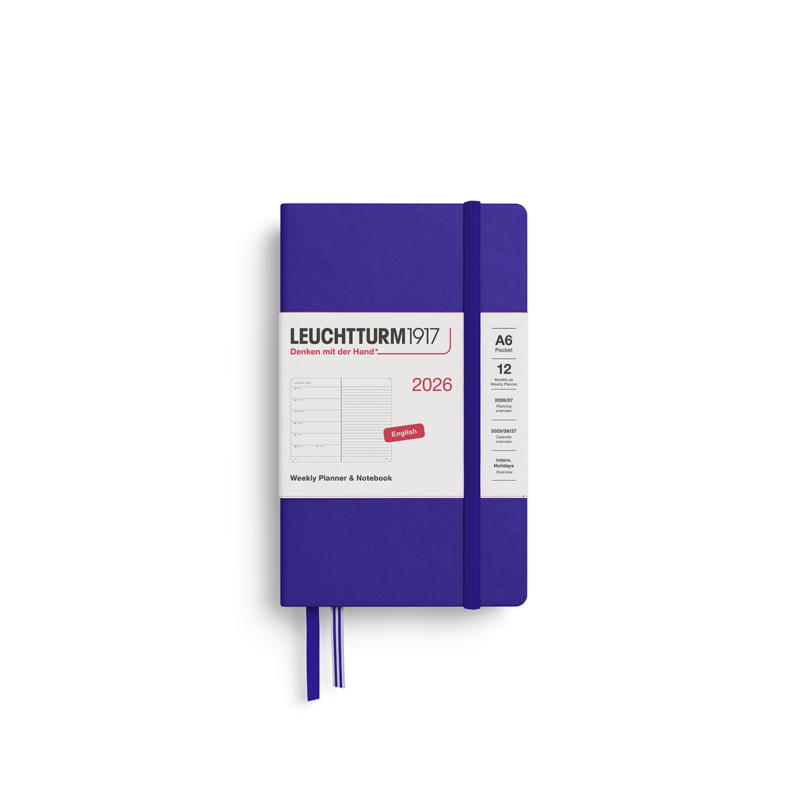 Leuchtturm 2026 Agenda Hardcover Pocket Weekly + Notities