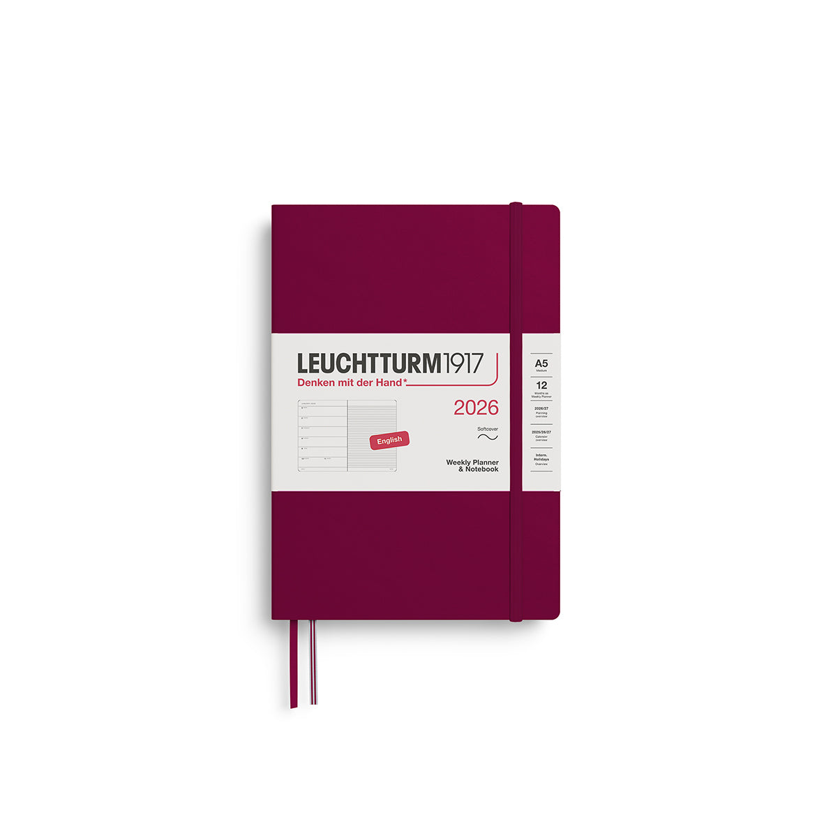 Leuchtturm 2026 Agenda Softcover Medium A5 Week + Notities