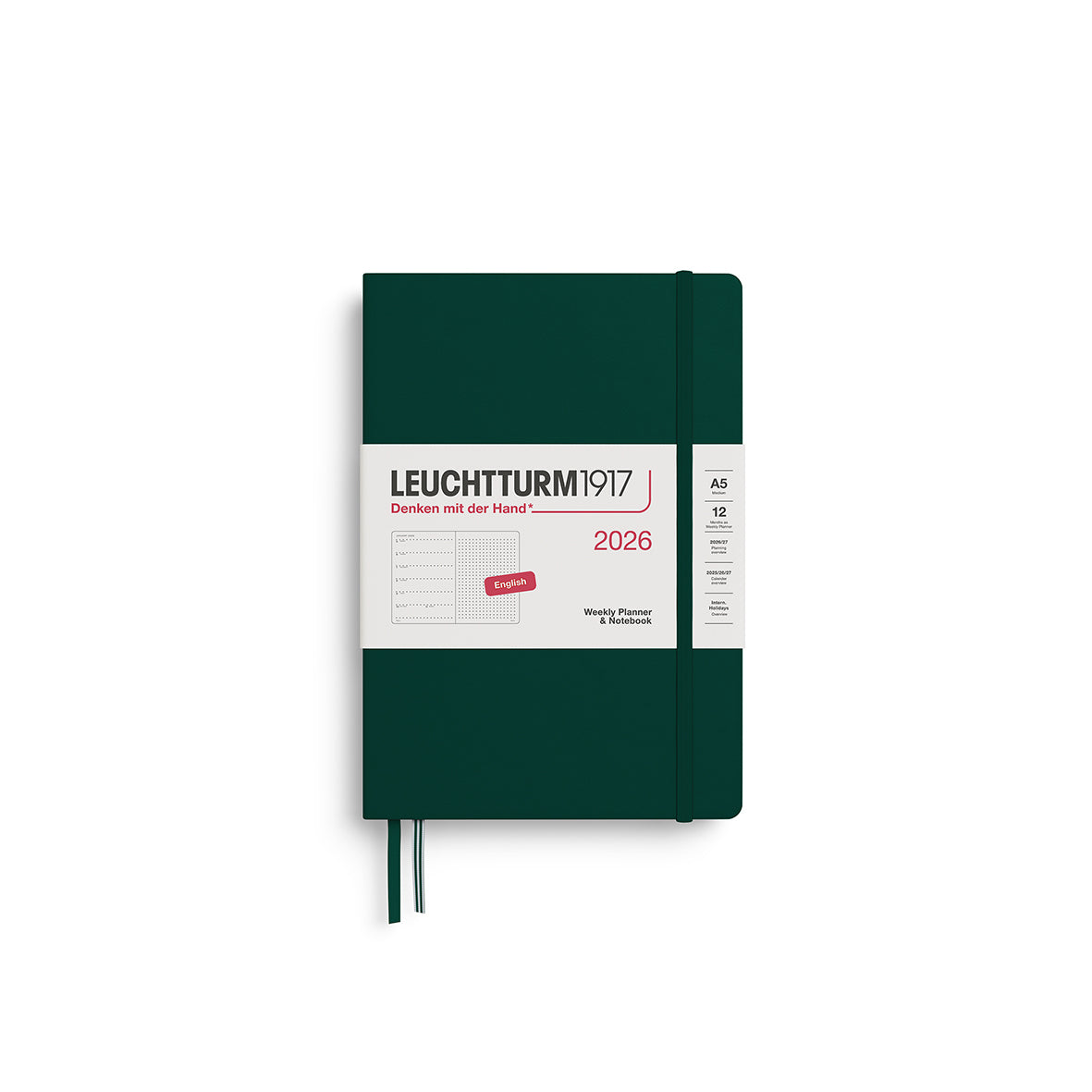Leuchtturm 2026 Agenda Hardcover Medium A5 weekly + Dotted