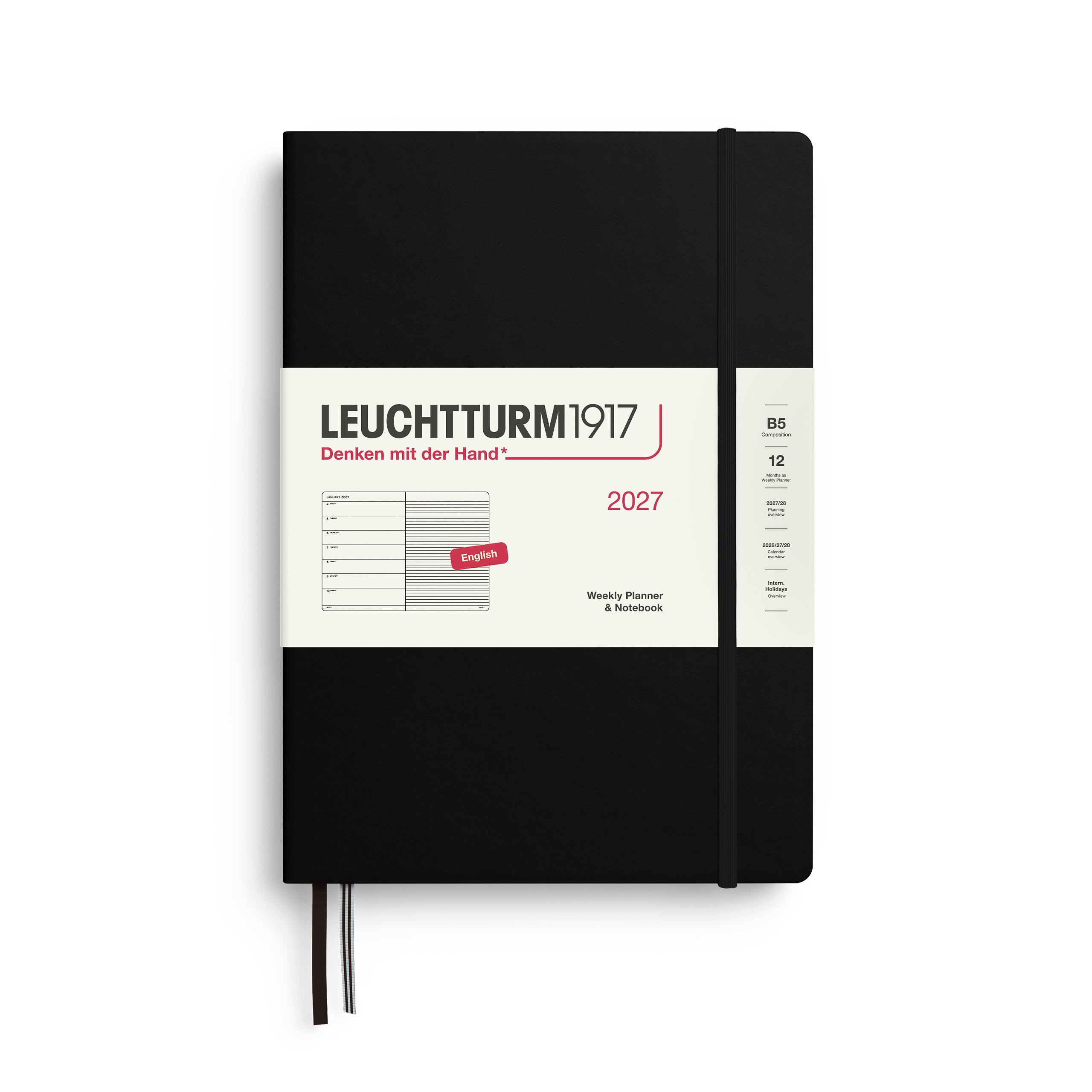 Leuchtturm 2027 Agenda Hardcover Composition B5 Week + Notities