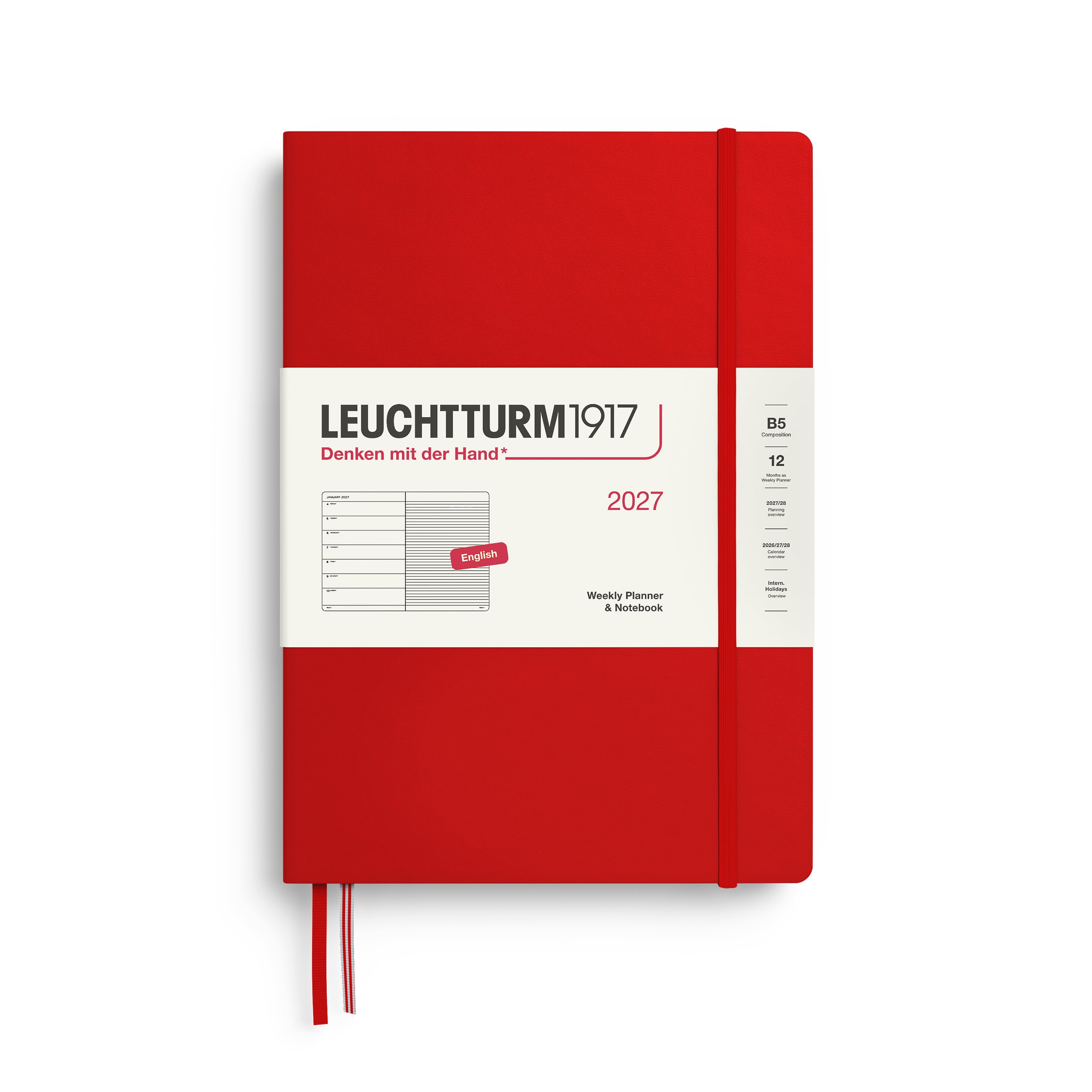 Leuchtturm 2027 Agenda Hardcover Composition B5 Week + Notities