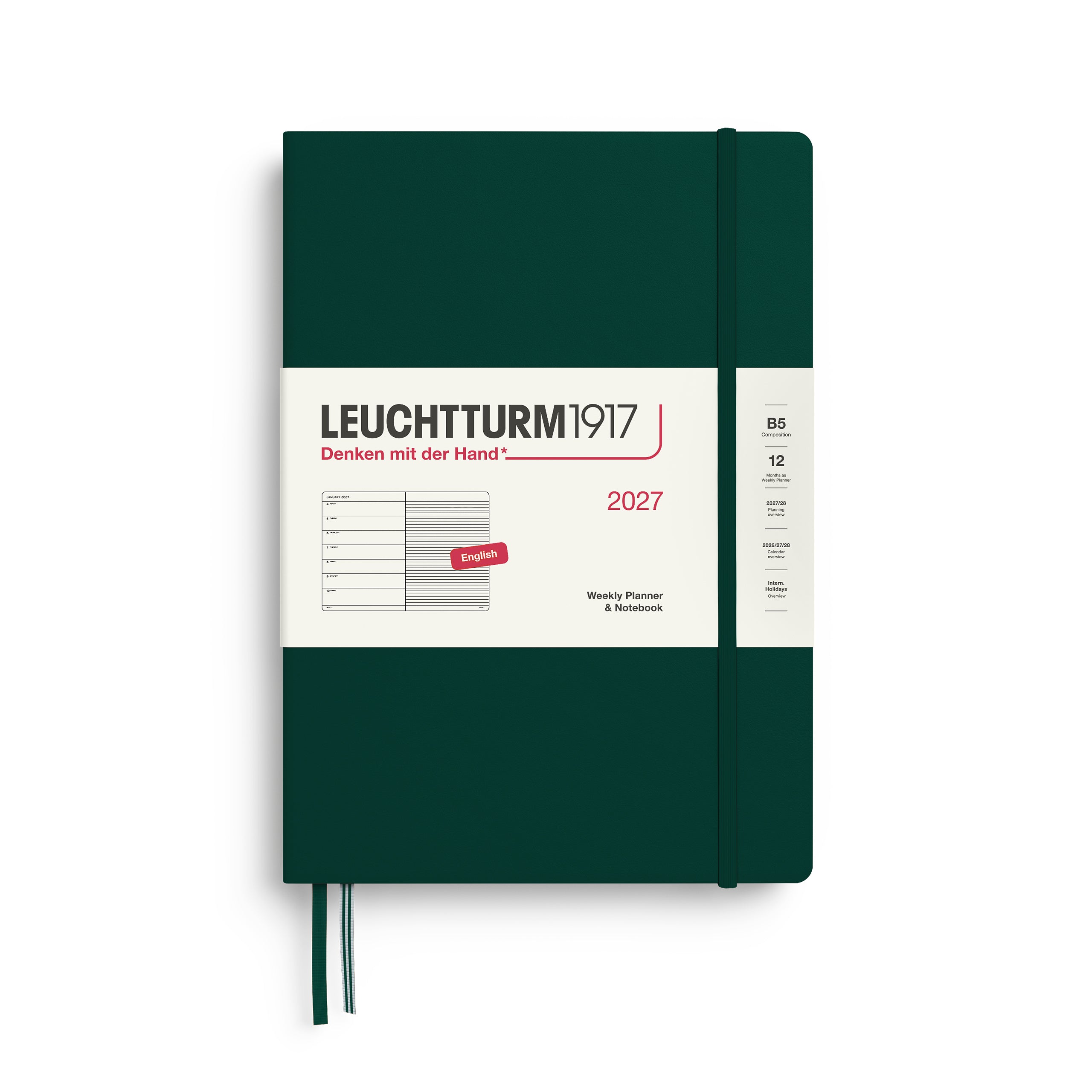 Leuchtturm 2027 Agenda Hardcover Composition B5 Week + Notities