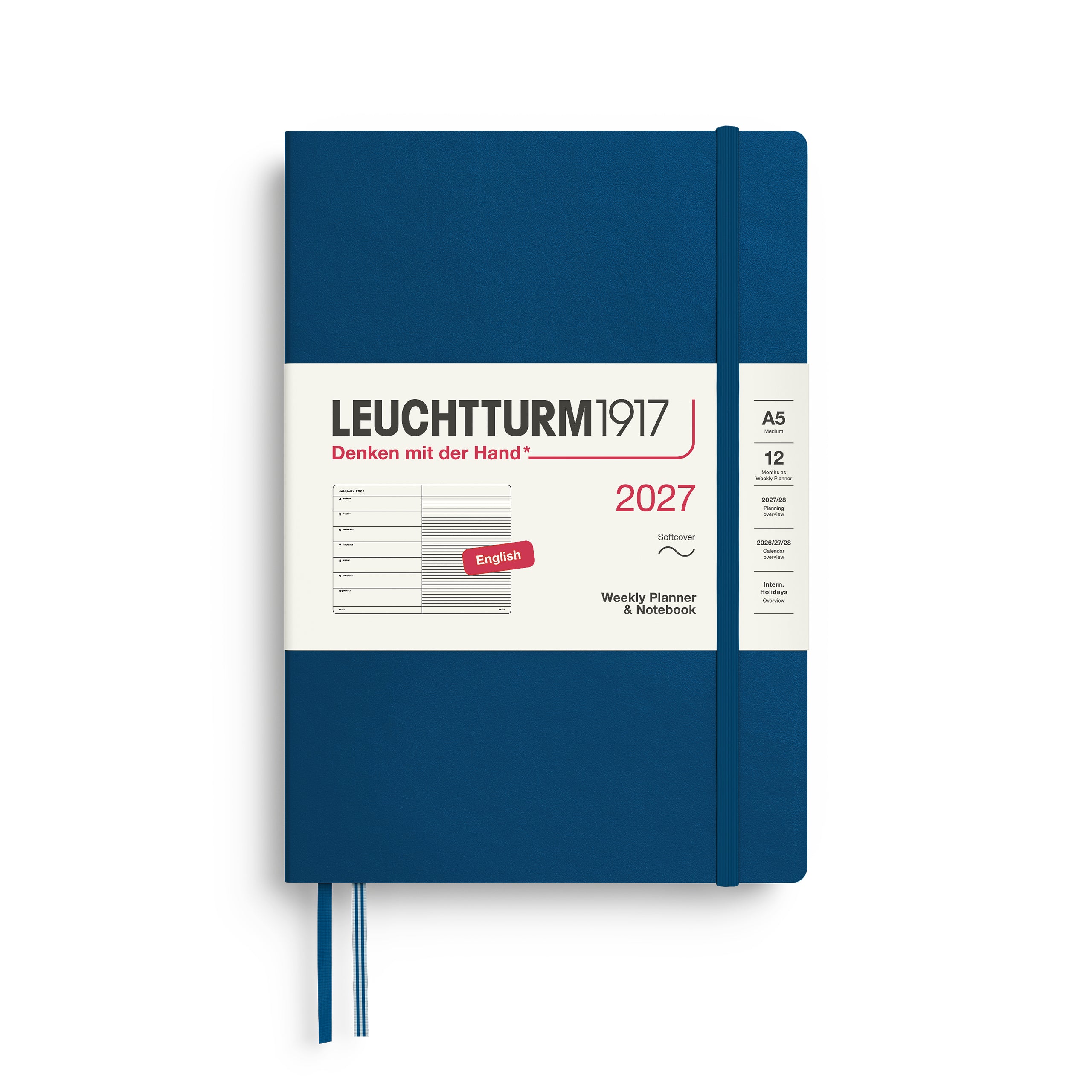 Leuchtturm 2027 Diary Softcover Medium A5 weekly + Notes