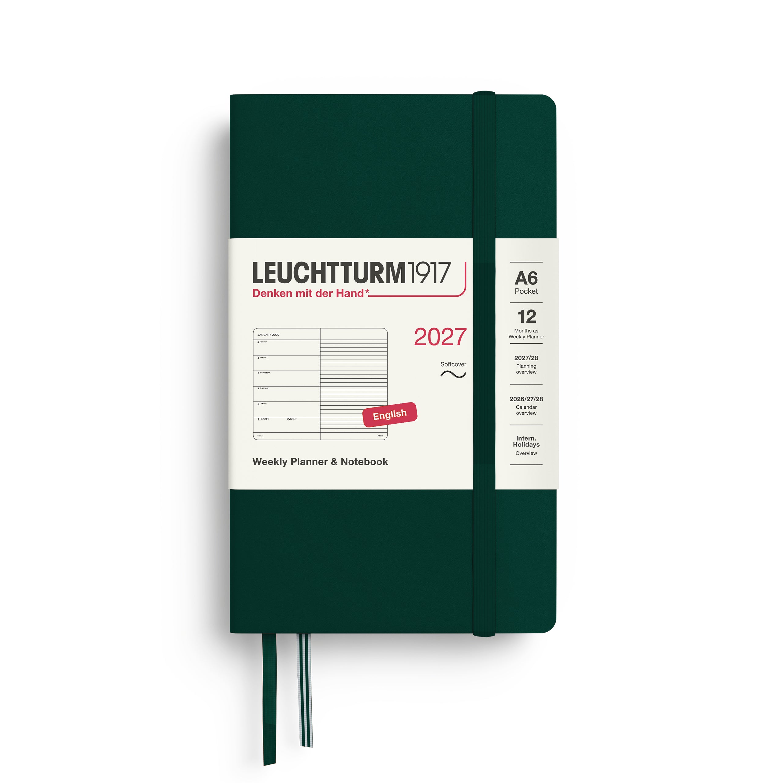 Leuchtturm 2027 Agenda Softcover Pocket Week + Notities