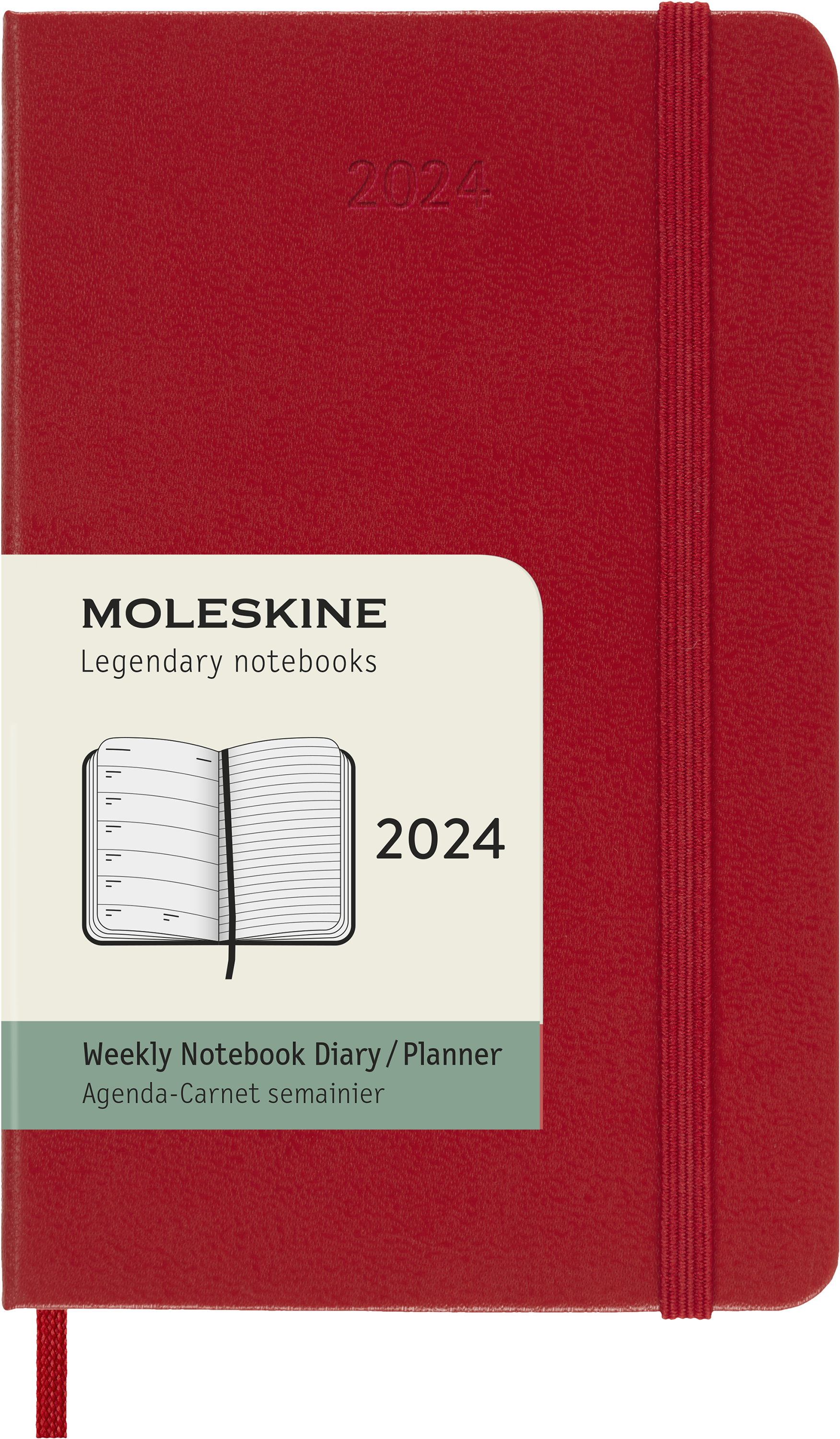 Moleskine 2024 agenda hardcover pocket week