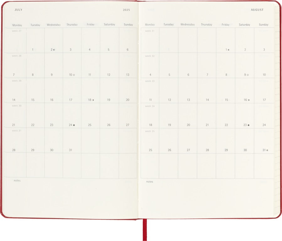 Moleskine 18-Monats-Kalender Hardcover groß 2024-2025