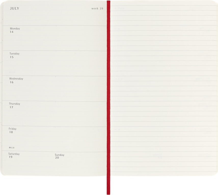 Moleskine 18 month diary softcover large 2024-2025