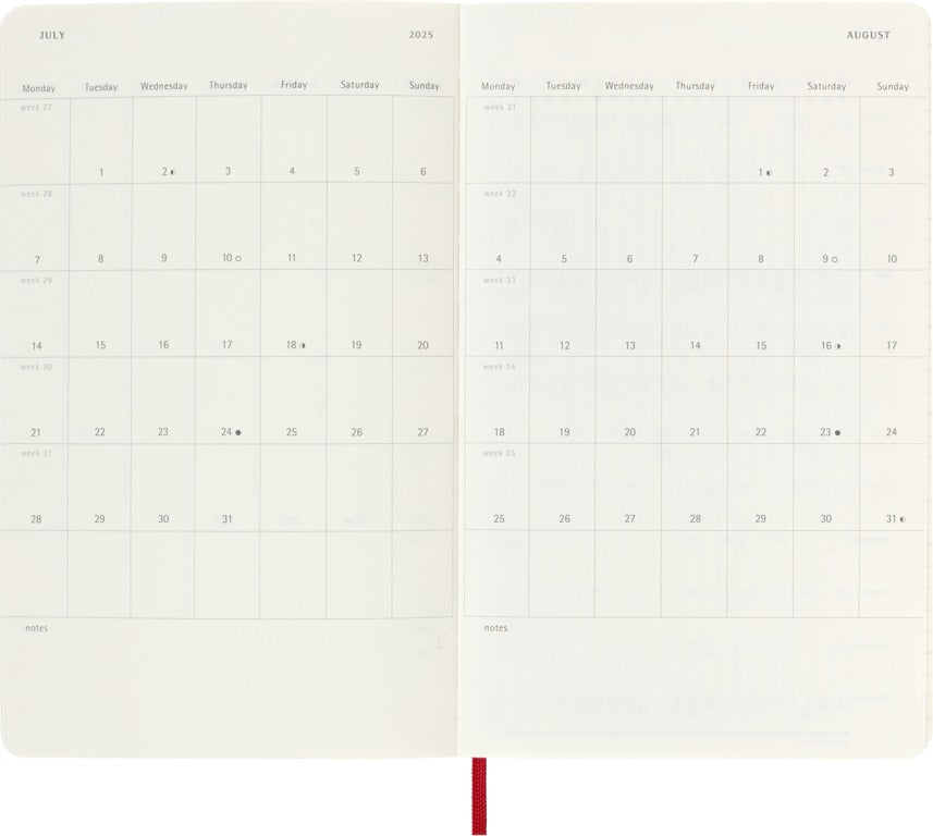 Moleskine 18 month diary softcover large 2024-2025