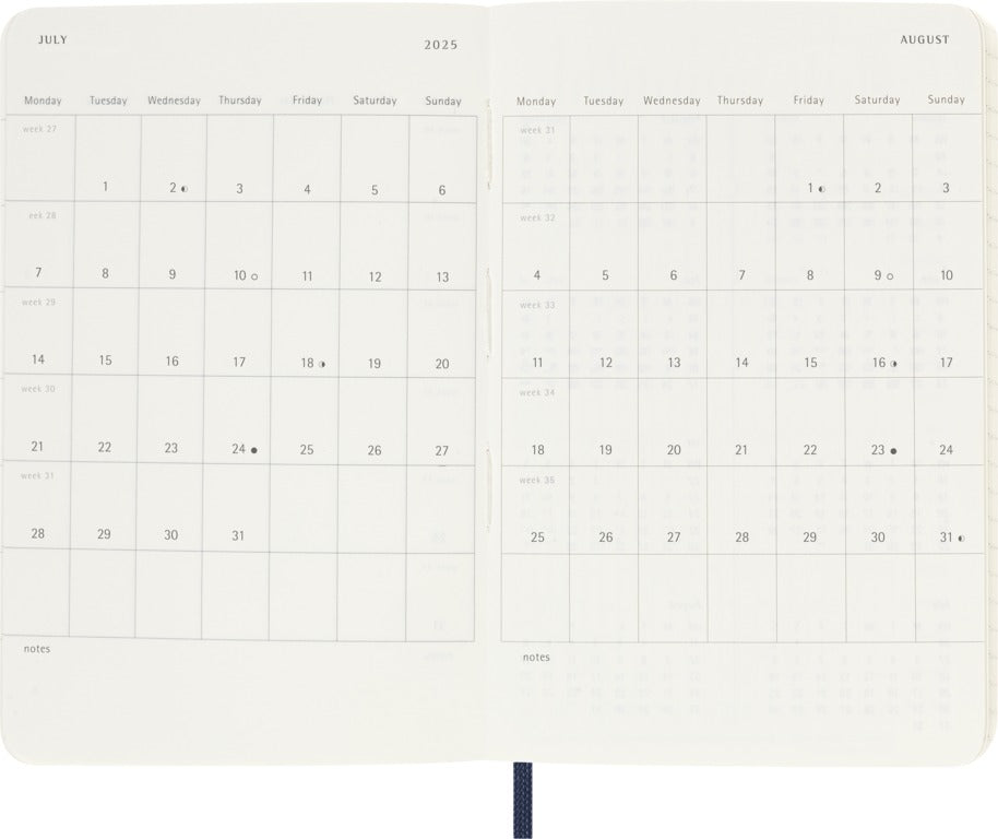 Moleskine 18 month diary softcover pocket 2024-2025