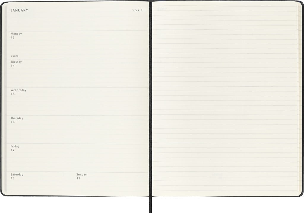 Moleskine 18 month diary hardcover x-large 2024-2025