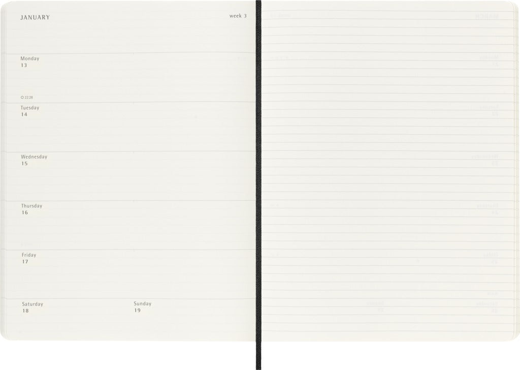 Moleskine 18 month diary softcover x-large 2024-2025