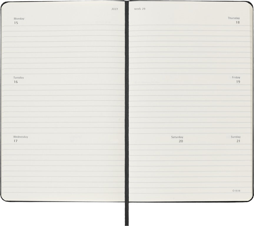 Moleskine 18 month diary Black hardcover large 2024-2025