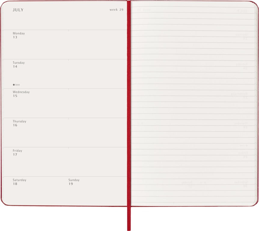 Moleskine 2026 Agenda hardcover Large Week + Notities