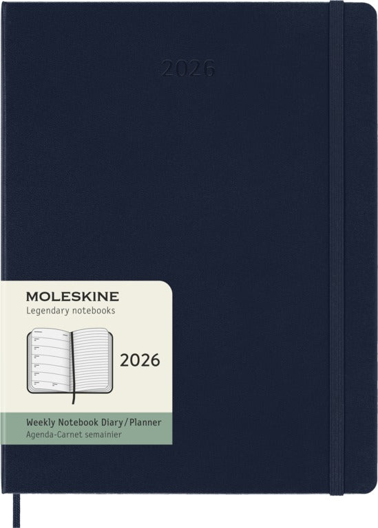 Moleskine 2026 XL Agenda Zwart Softcover Week + Notities 