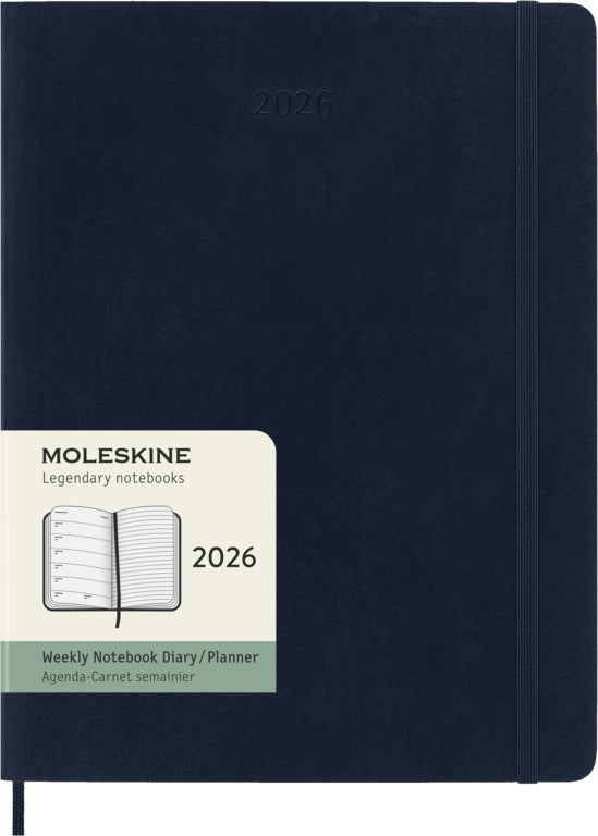 Moleskine 2026 Agenda Hardcover X-Large week + notities