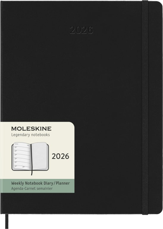 Moleskine 2026 Agenda Hardcover X-Large week + notities