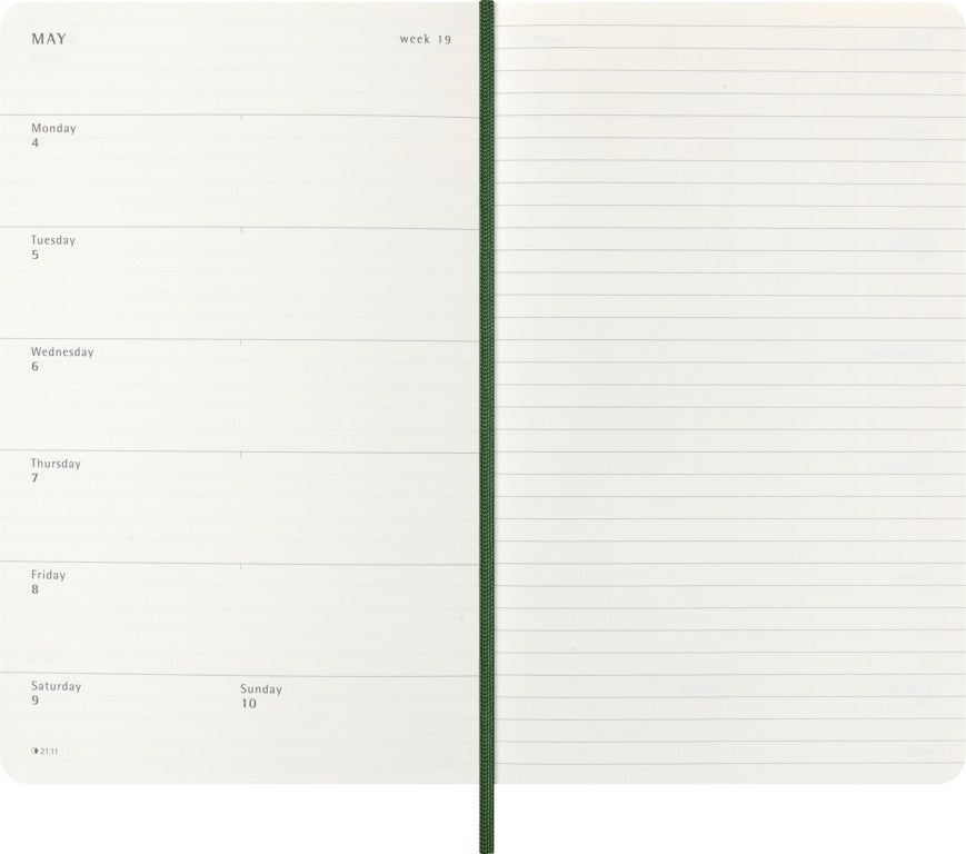 Moleskine 2026 Agenda Softcover Large Week + Notities