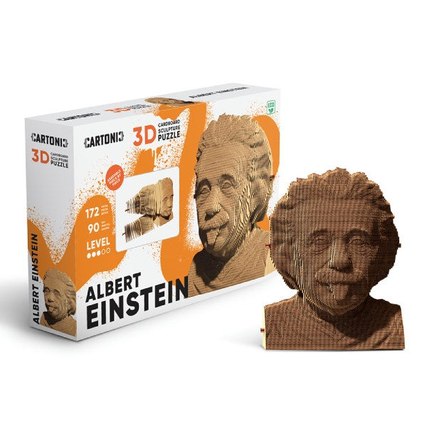 3D Cardboard Puzzle: Albert Einstein