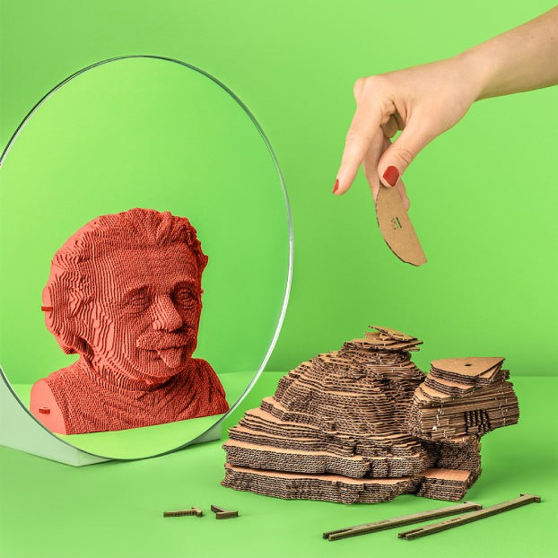 3D Cardboard Puzzle: Albert Einstein