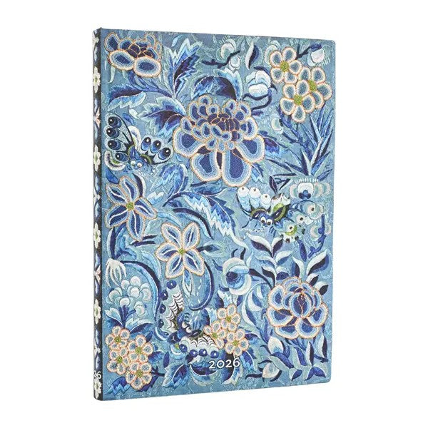 Paperblanks 2026 Agenda Softcover Midi Blue Willow