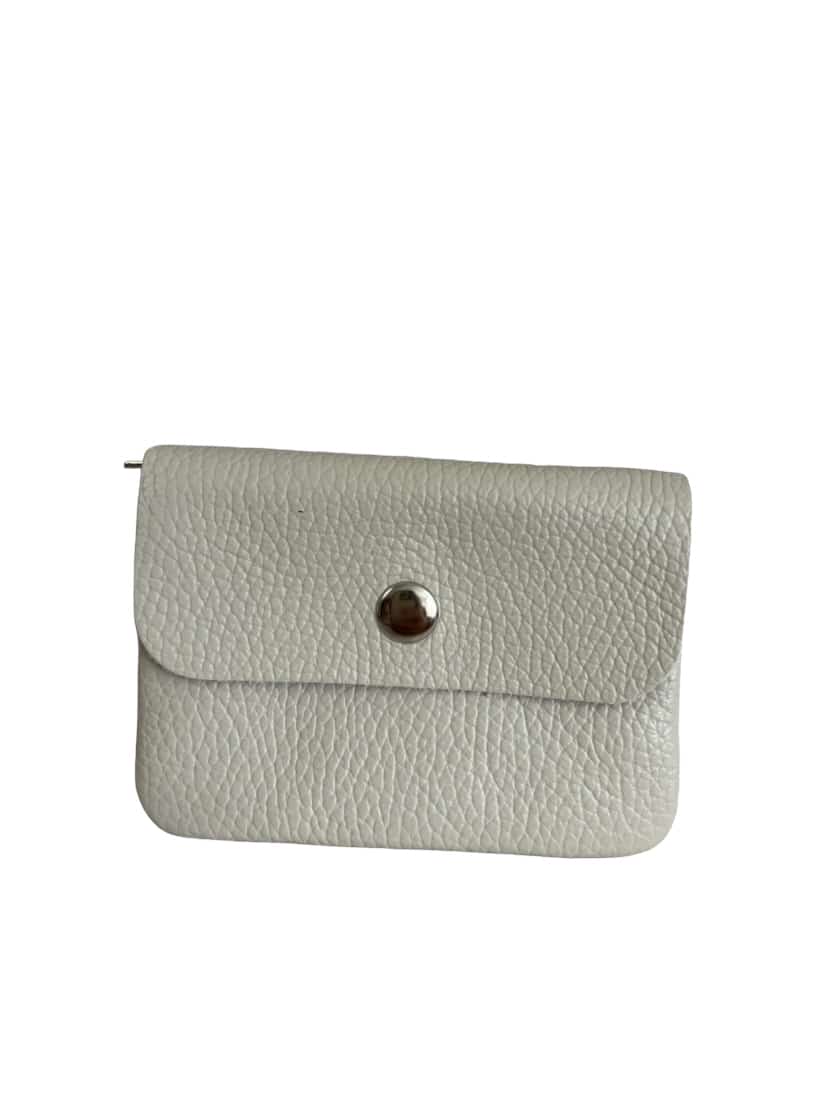 Leather Purse with Zipper Blush Small