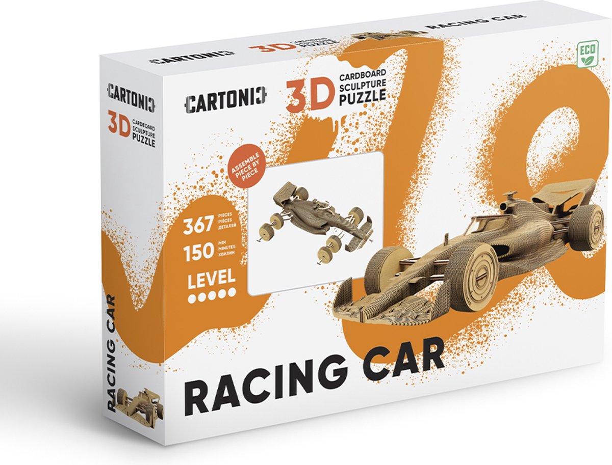 3D Kartonnen Puzzel: Raceauto