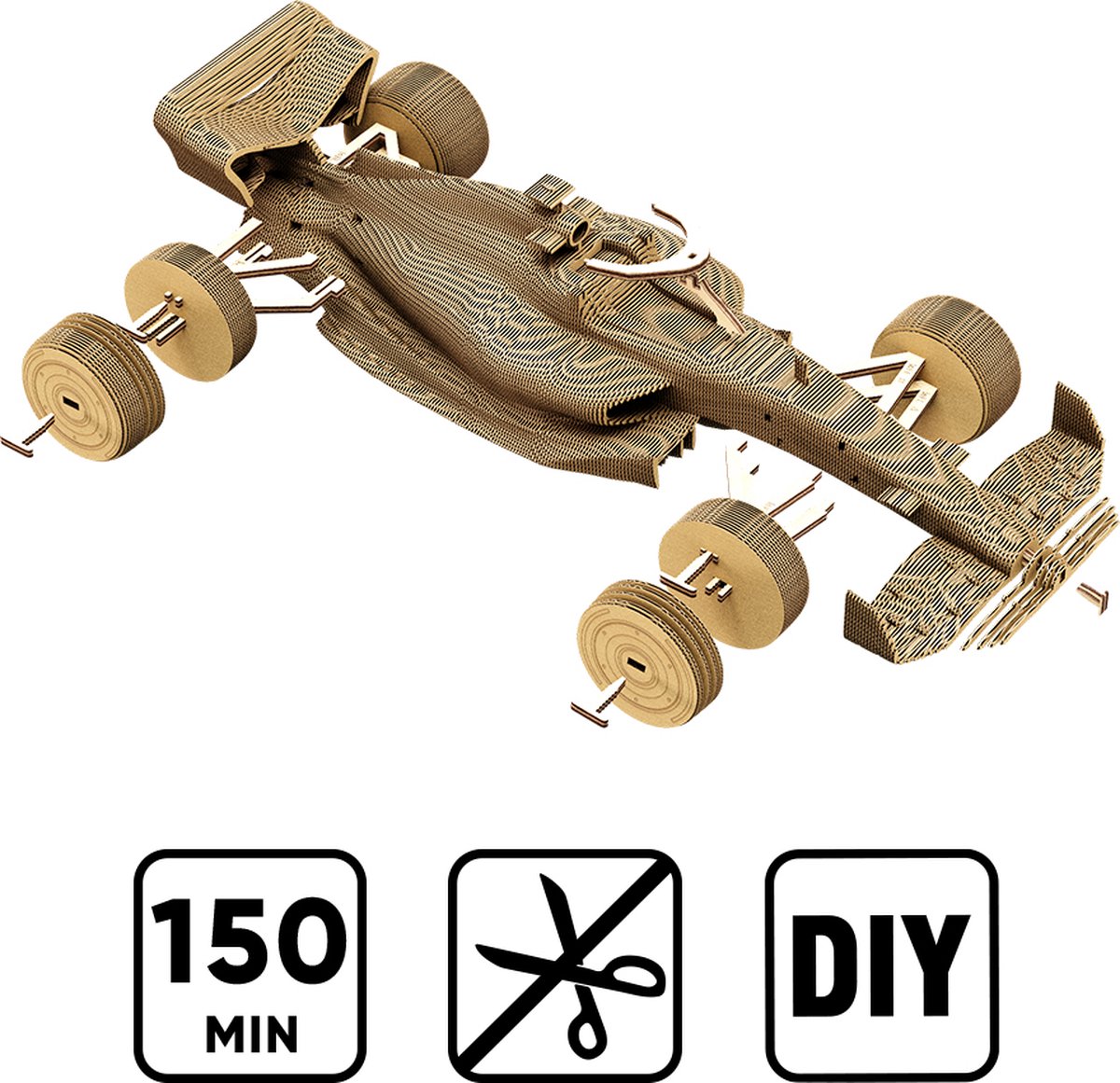 3D Kartonnen Puzzel: Raceauto