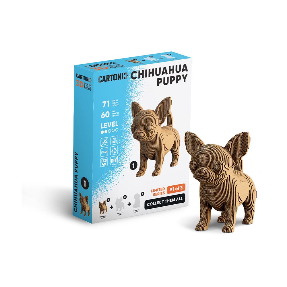 3D Kartonnen Puzzle: Chihuahua Puppy
