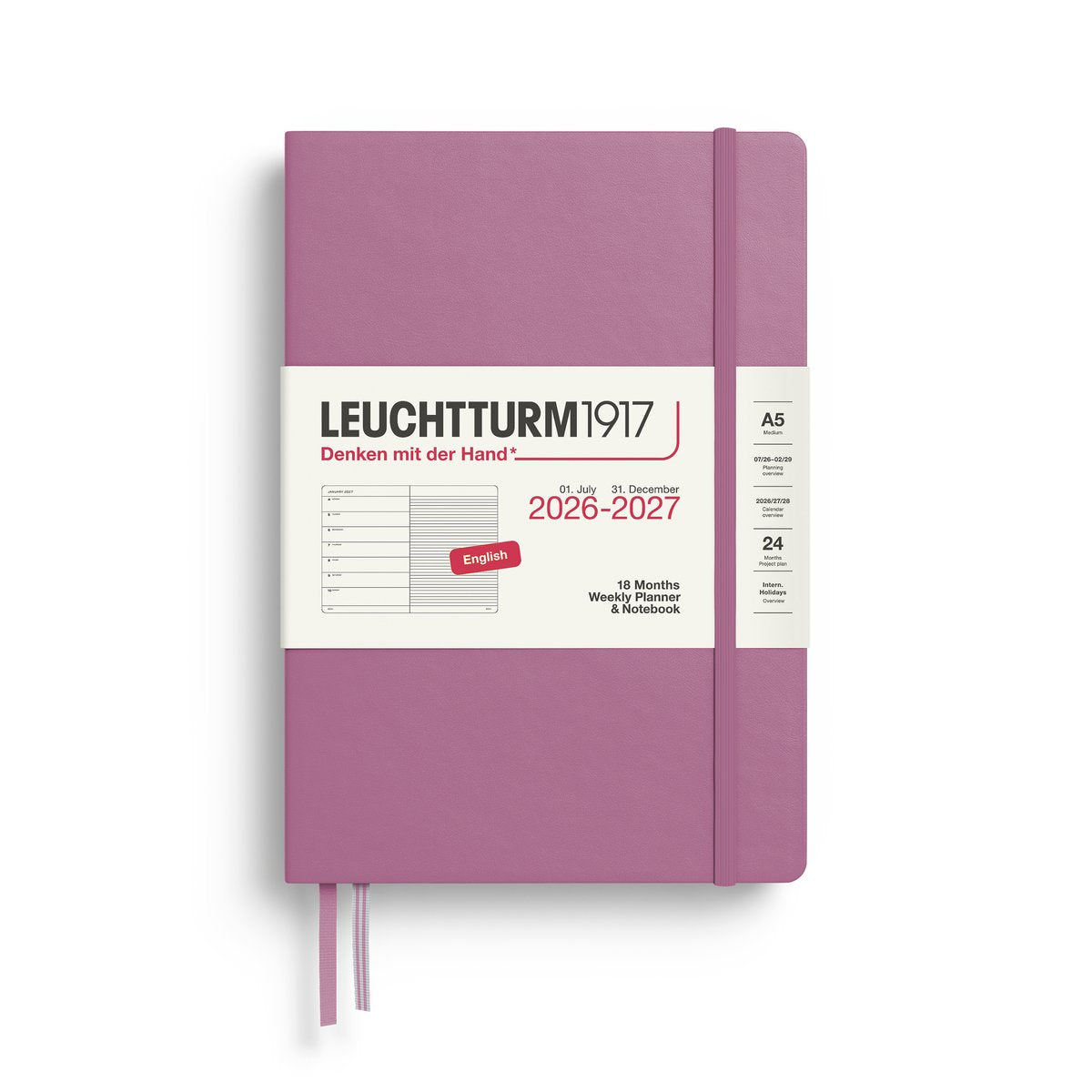 Leuchtturm 18 maanden Agenda Hardcover Medium 2026-2027