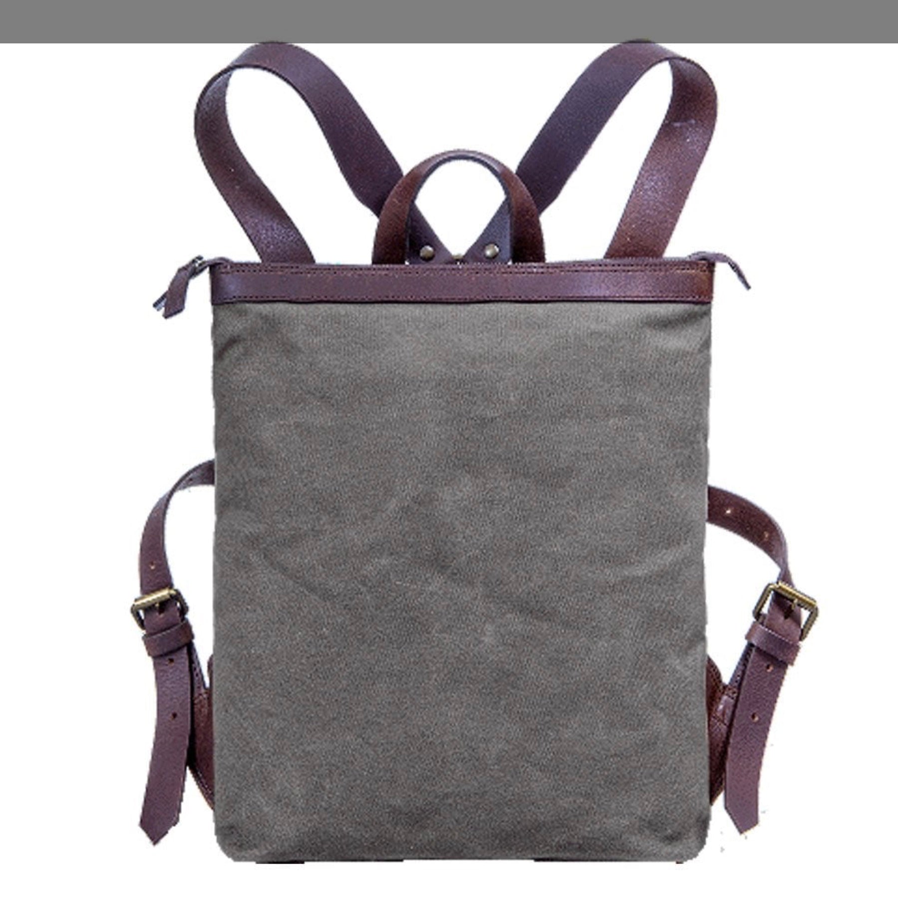 Saccoo Canvas-Rucksack Klein Grau
