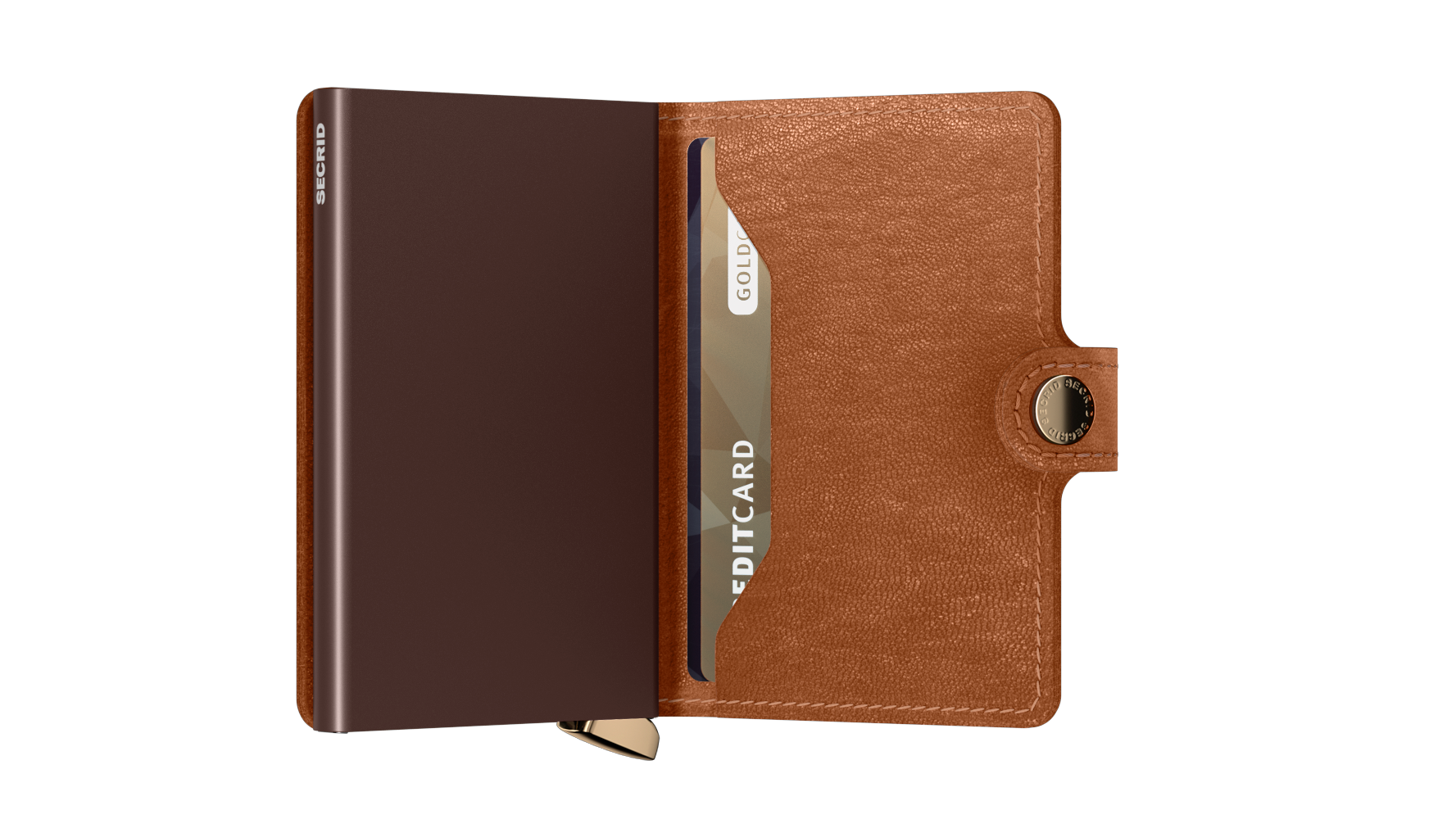 Secrid Miniwallet premium Emboss Lines cognac