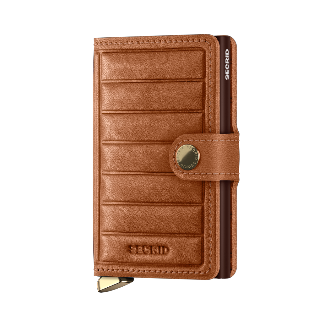 Secrid Miniwallet premium Emboss Lines cognac