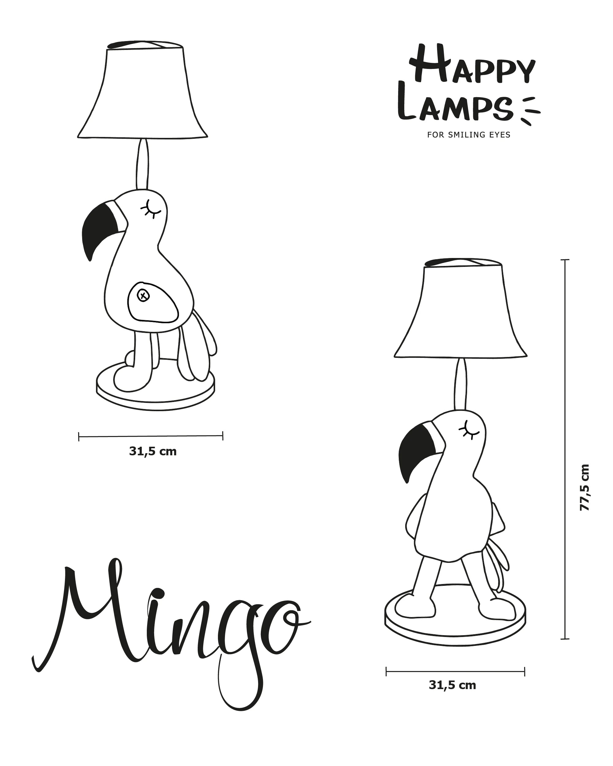 Happy Lamp Mingo the Flamingo
