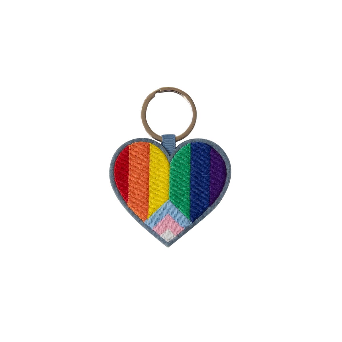 Schlüsselanhänger Heart Pride Stickerei