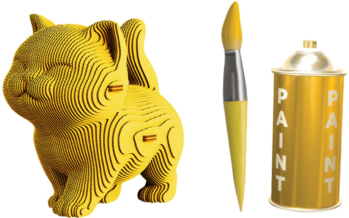 3D Kartonnen puzzel: Lopend katje