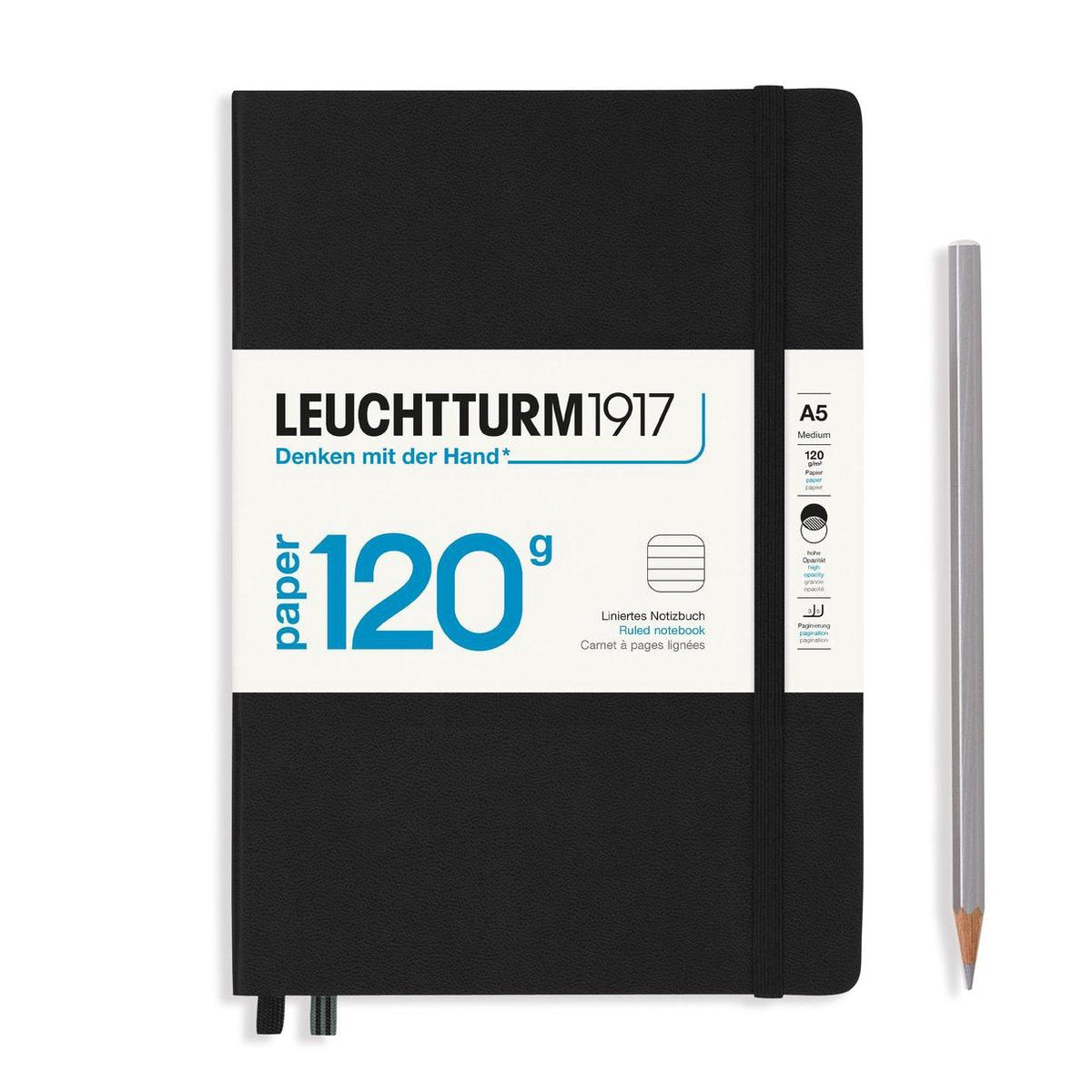 Leuchtturm Notitieboek Medium (A5) Hardcover Lijn 120 g