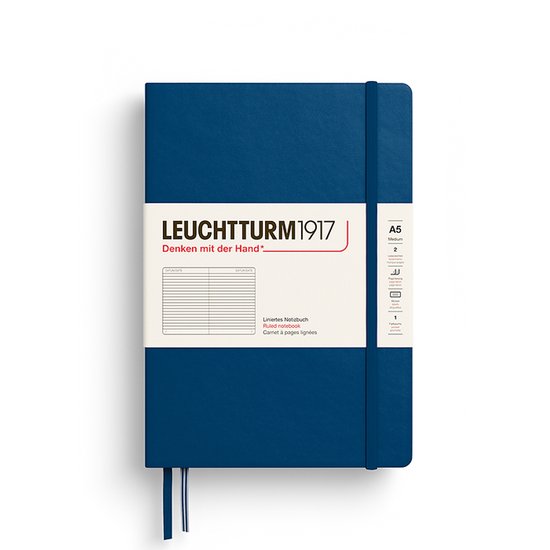 Leuchtturm medium gelinieerd notitieboek (A5) hardcover