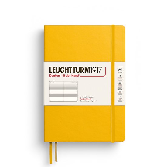 Leuchtturm medium gelinieerd notitieboek (A5) hardcover