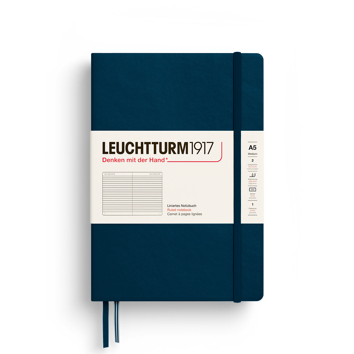 Leuchtturm medium gelinieerd notitieboek (A5) hardcover