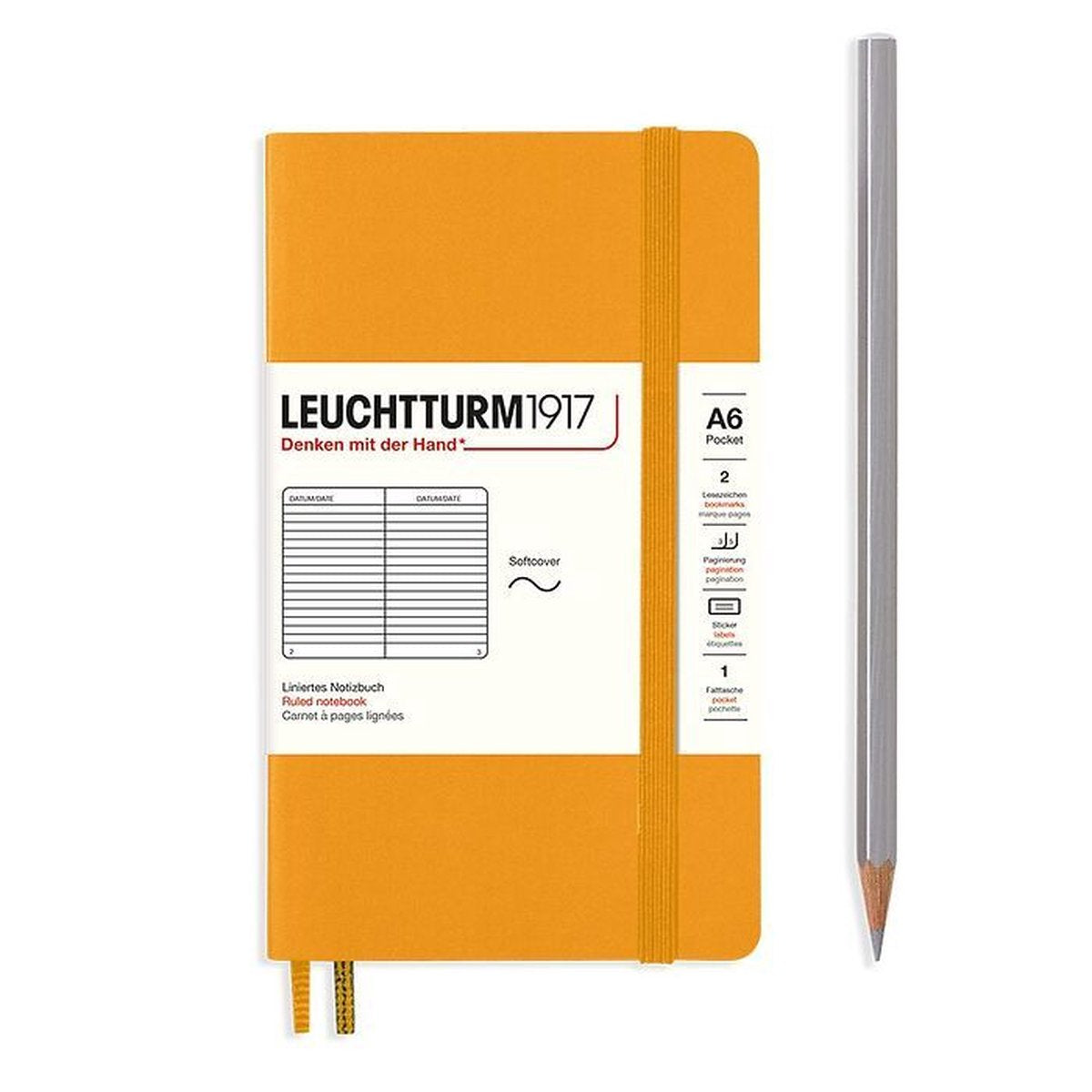 Leuchtturm Notizbuch Pocket (A6) Hardcover Liniert