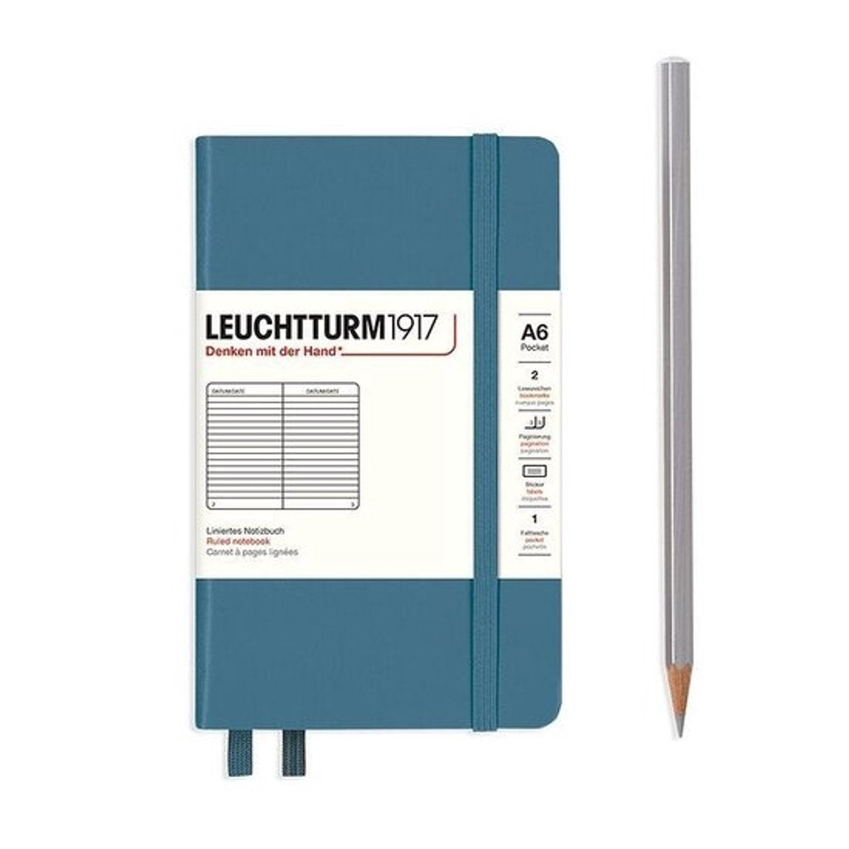 Leuchtturm Notizbuch Pocket (A6) Hardcover Liniert
