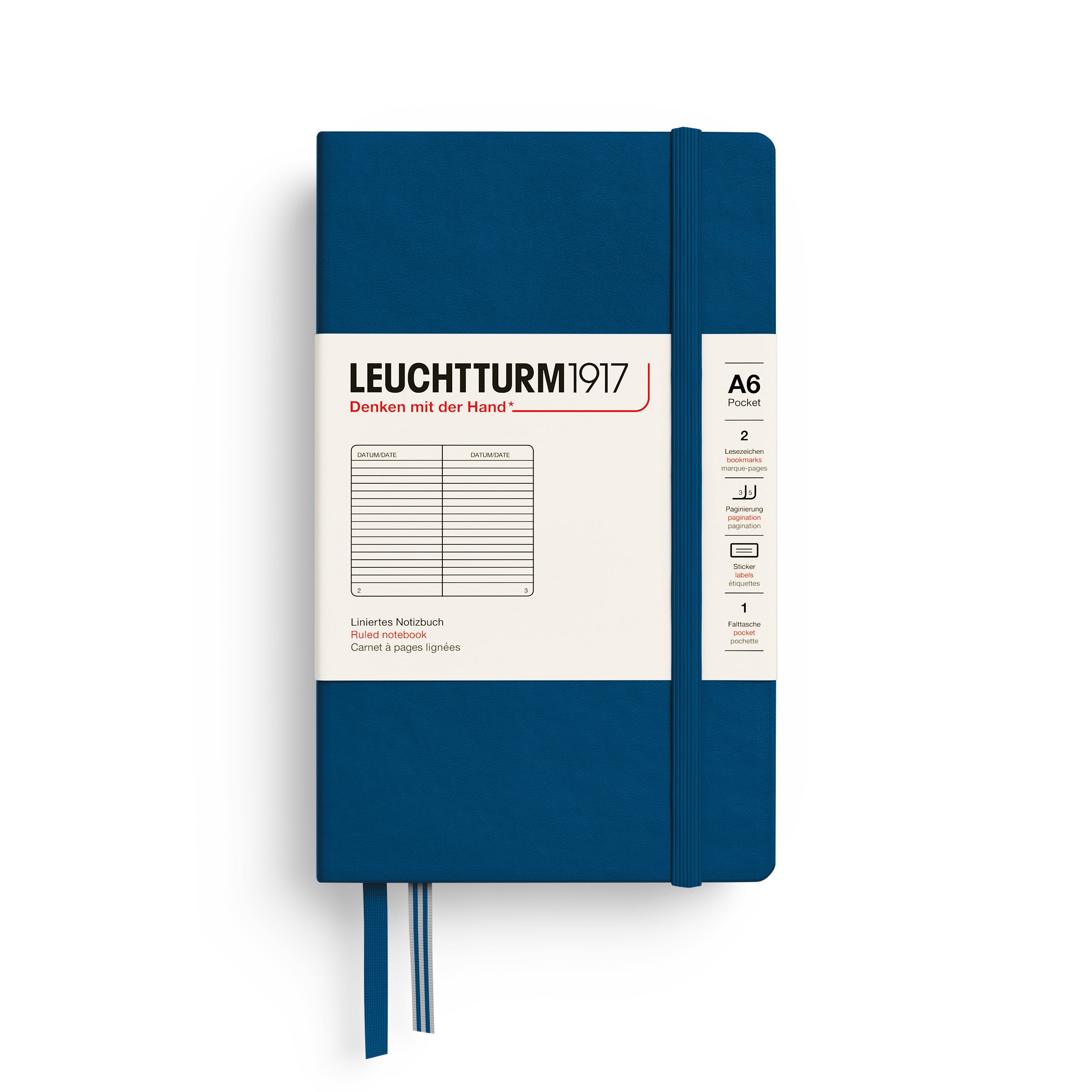 Leuchtturm Notizbuch Pocket (A6) Hardcover Liniert