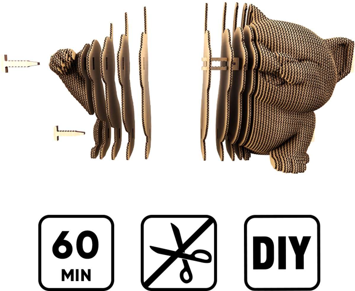 3D Kartonnen Puzzle: Maneki Kitten