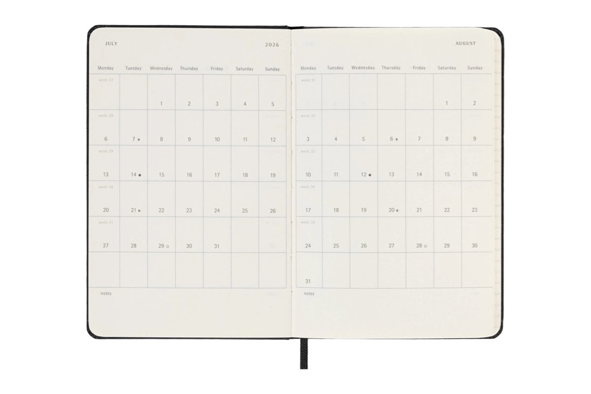 Moleskine 18-Monats-Planer Hardcover Pocket 2025-2026