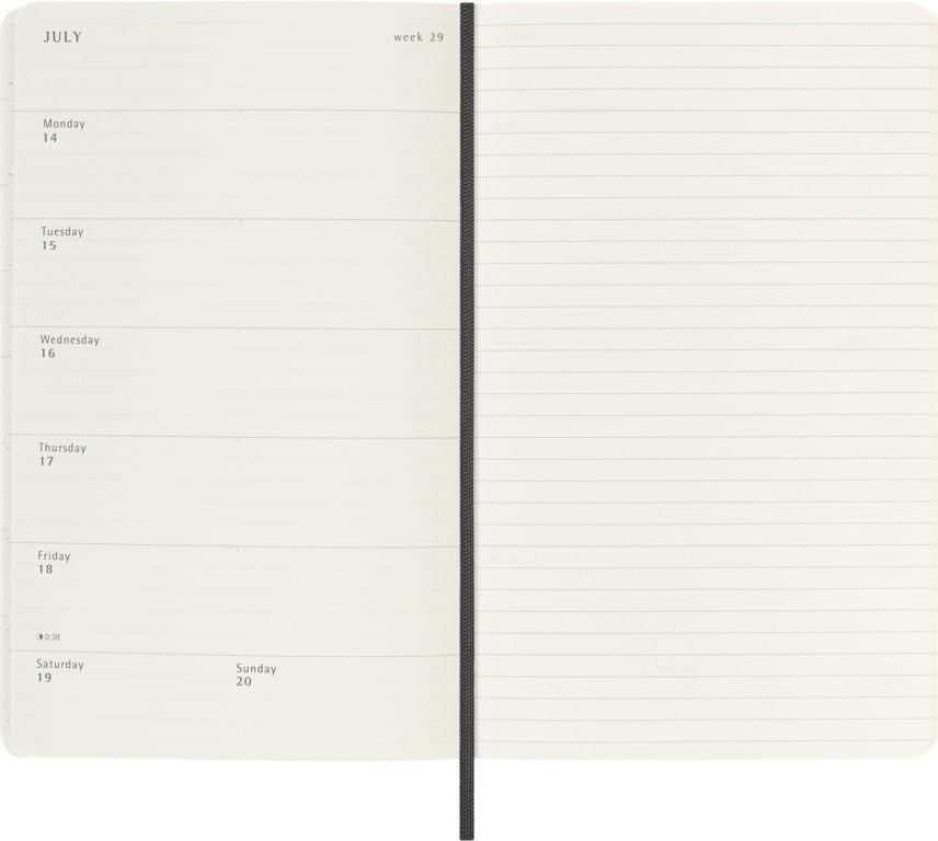 Moleskine 18-Monats-Wochenkalender Hardcover groß 2025 – 2026