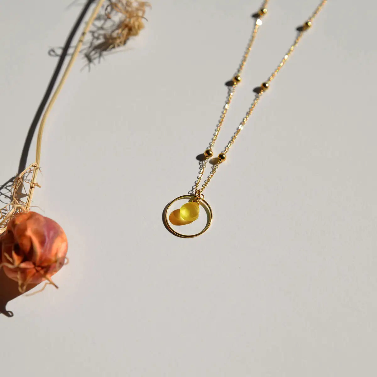 Vinoos Cirkel Ketting Glas