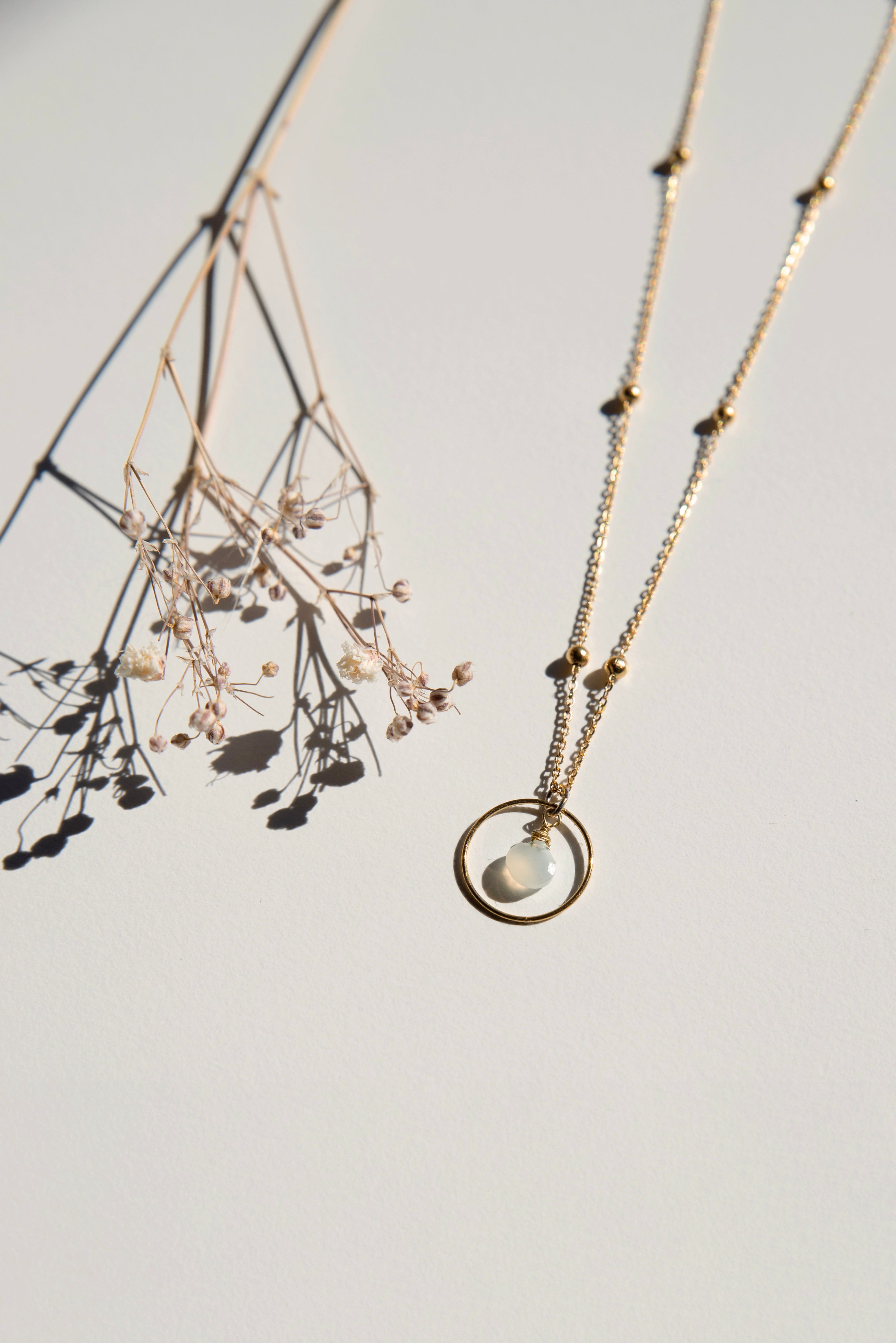 Vinoos Cirkel Ketting Glas